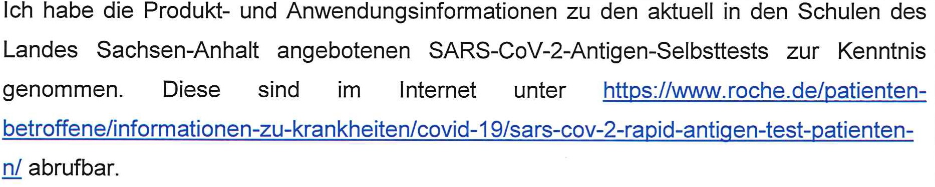 Selbsttest Adresse